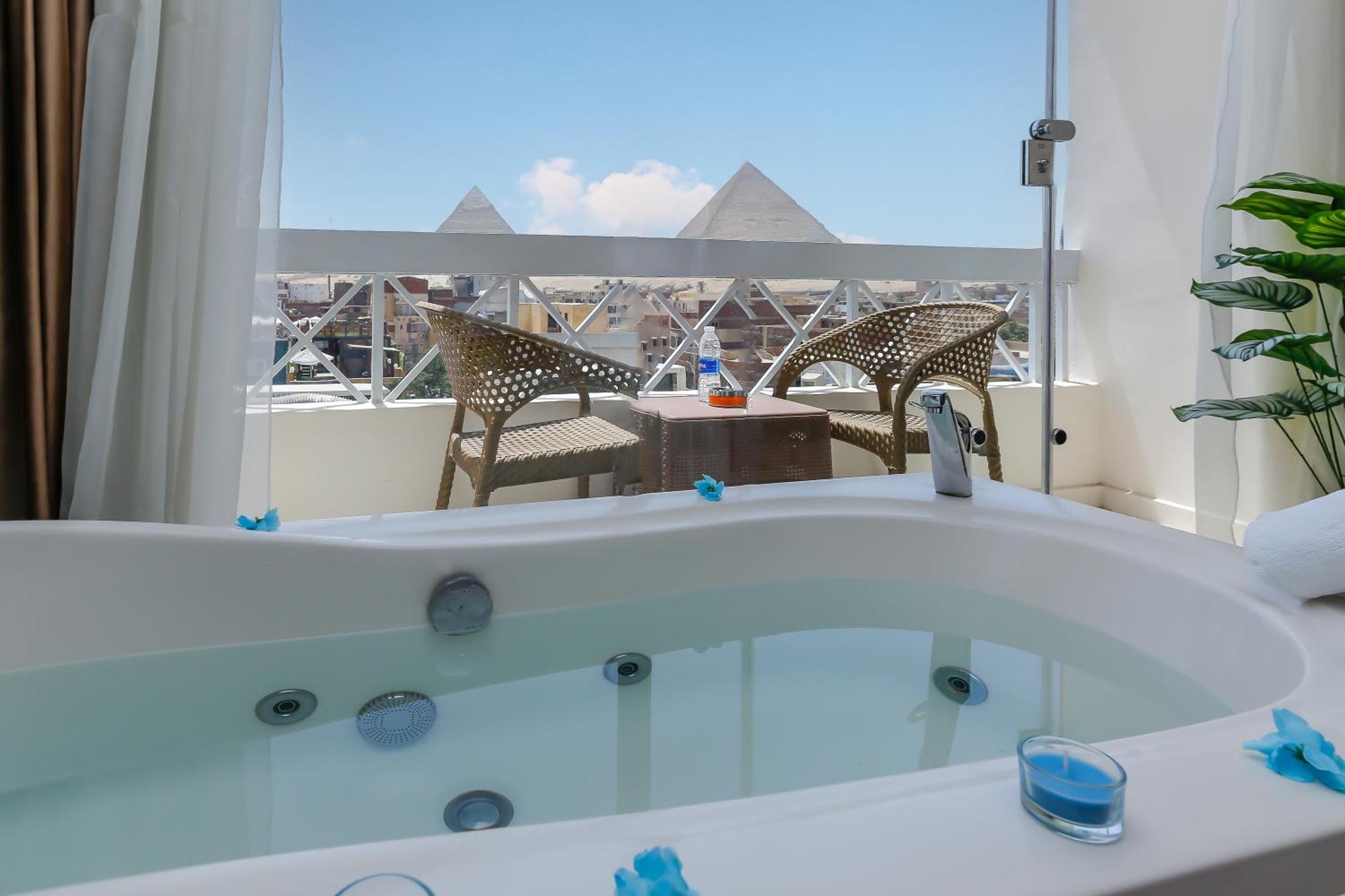 Horizon Pyramid View Inn Kafret el-Gabal Exterior foto